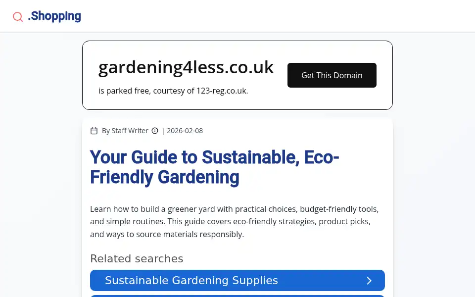 Screenshot of gardening4less.co.uk