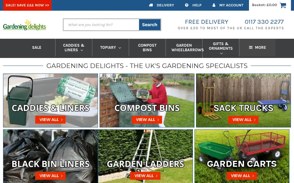Screenshot of gardeningdelights.com