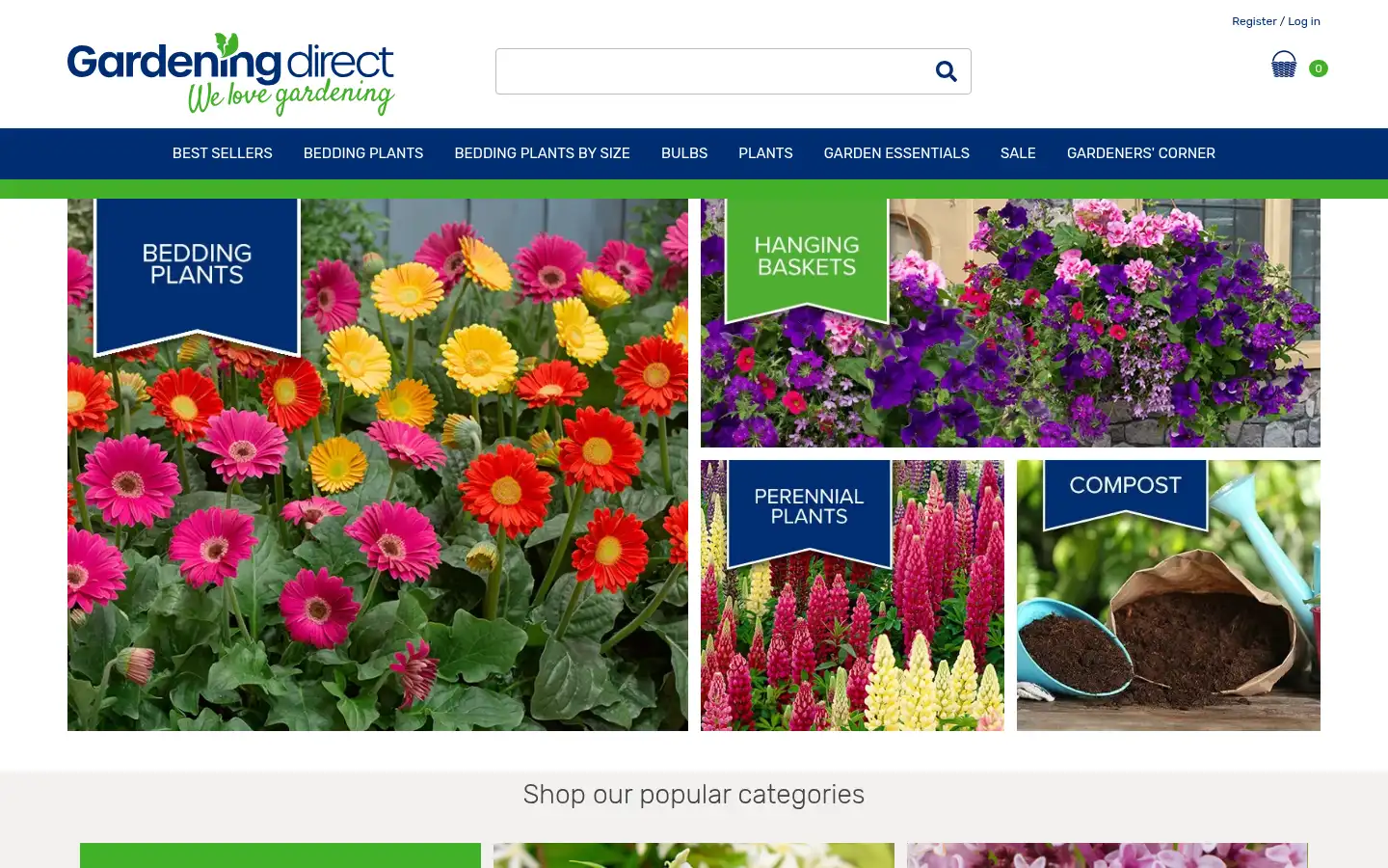 Screenshot of gardeningdirect.co.uk