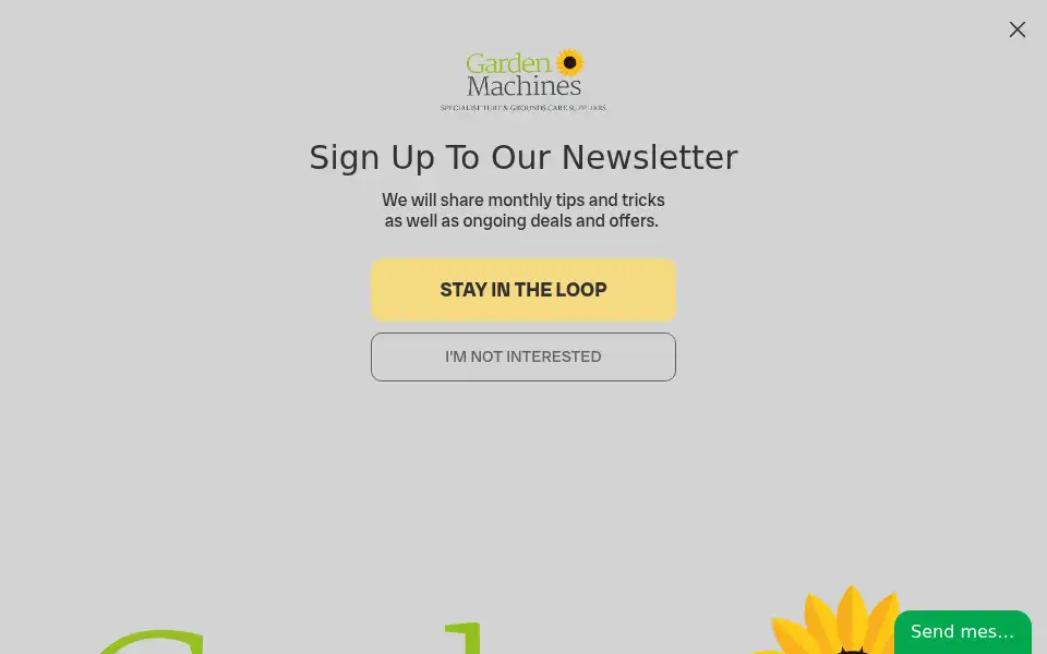 Screenshot of gardenmachinesltd.co.uk
