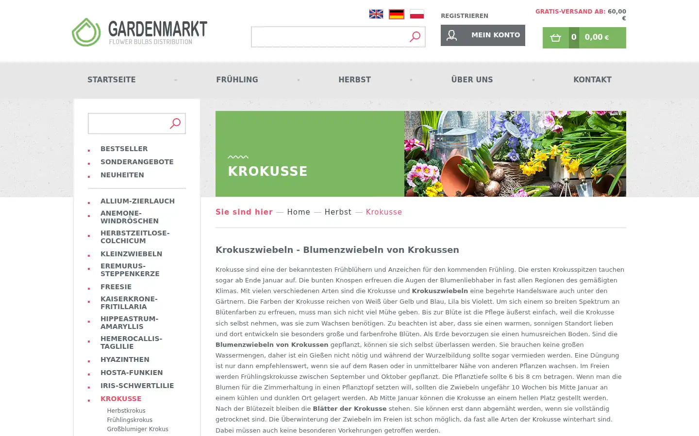 Screenshot of gardenmarkt.de