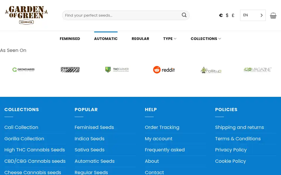 Screenshot of gardenofgreen.eu