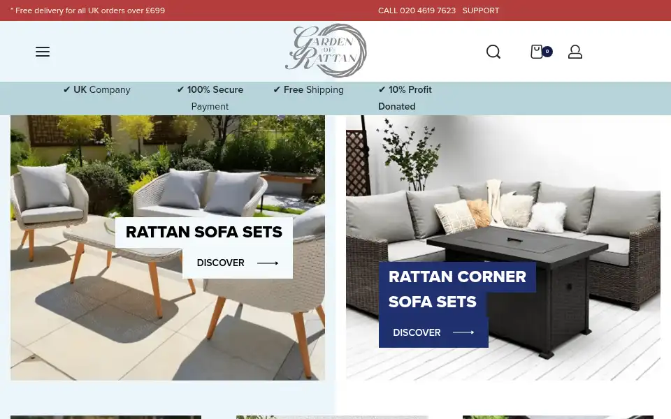 Screenshot of gardenofrattan.co.uk