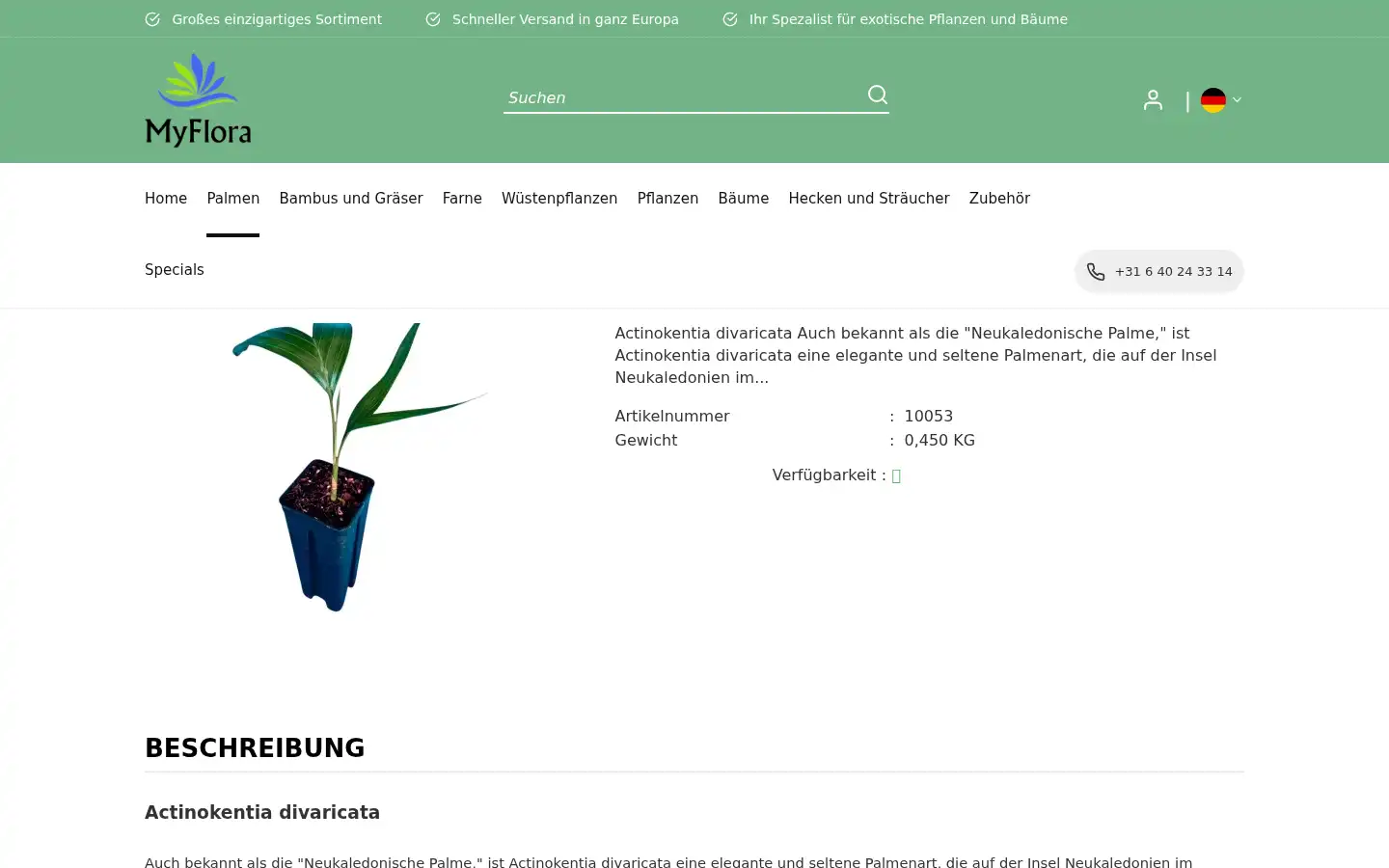 Screenshot of gardenpalms.com