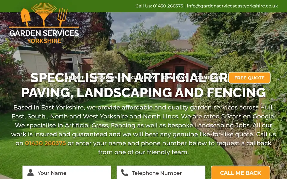 Screenshot of gardenserviceseastyorkshire.co.uk
