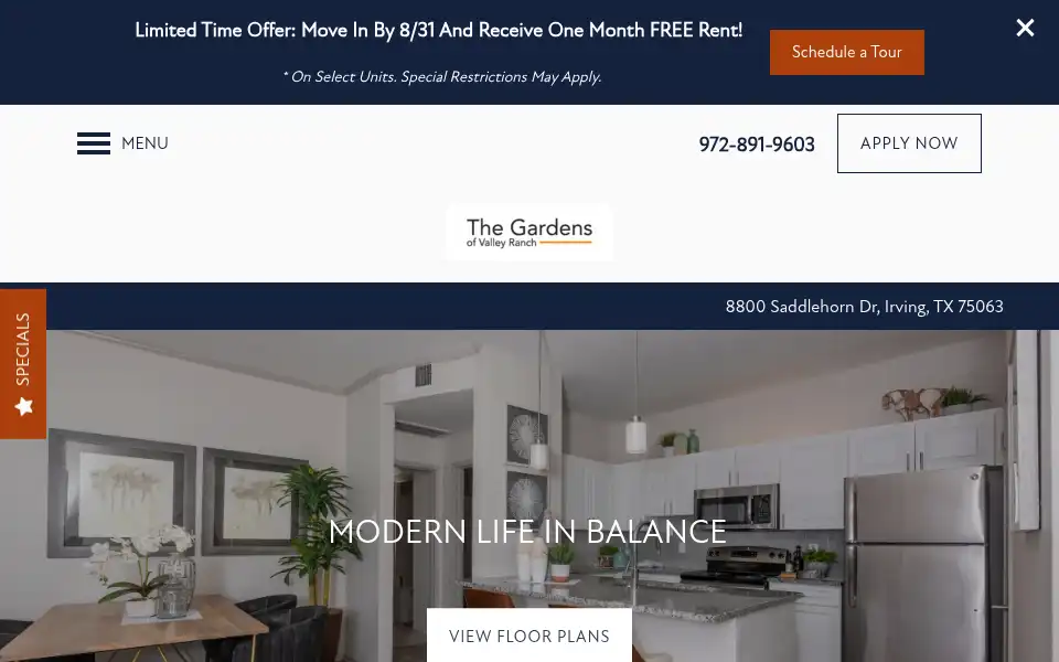 Screenshot of gardensofvalleyranch.com