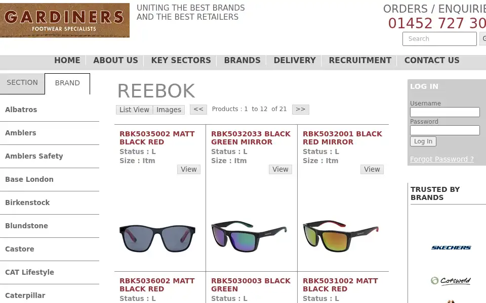 Screenshot of gardinerbros.co.uk