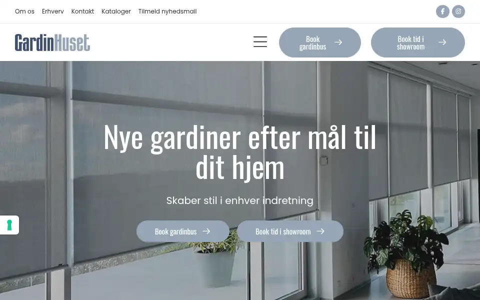 Screenshot of gardinhuset.dk