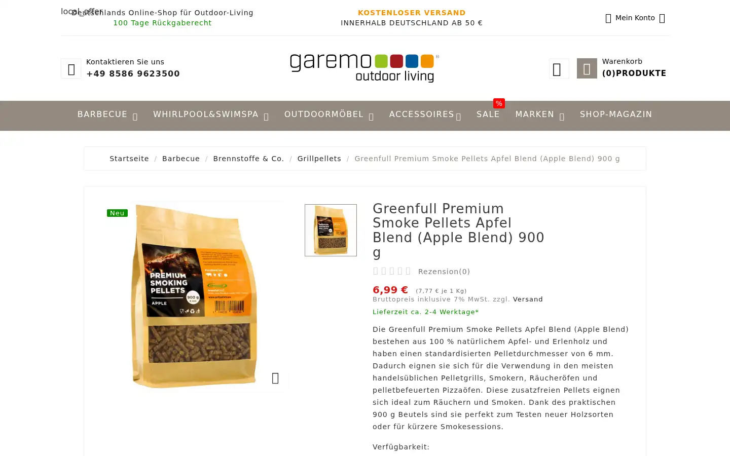 Screenshot of garemo.de
