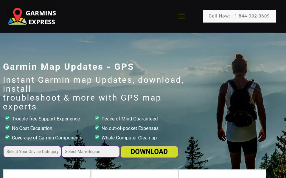 Screenshot of garmins-express.com