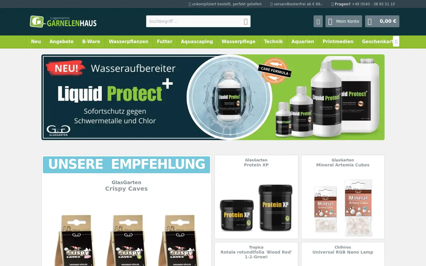 Screenshot of garnelenhaus.de