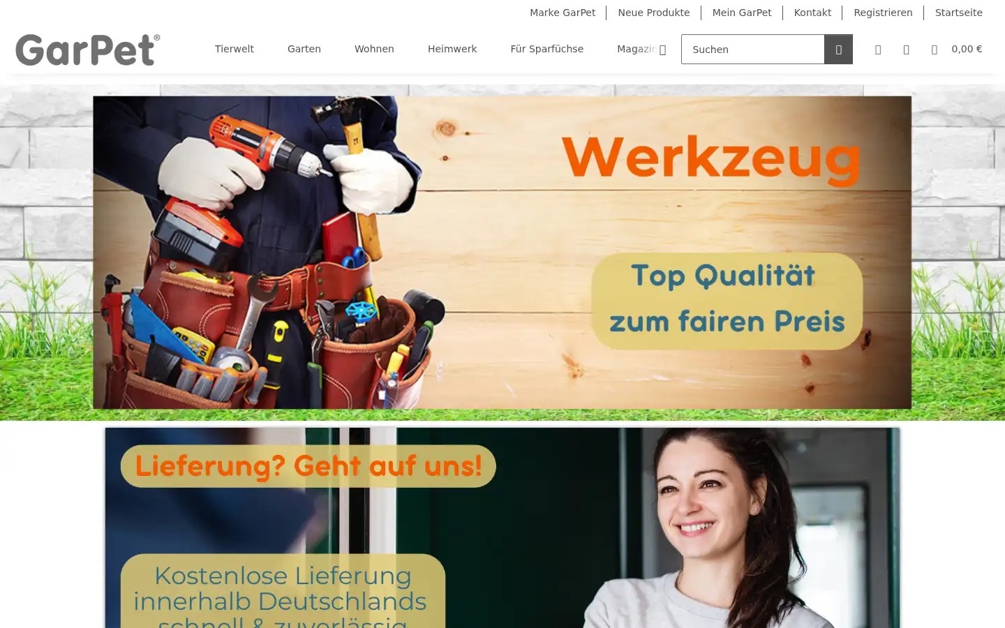 Screenshot of garpet.de