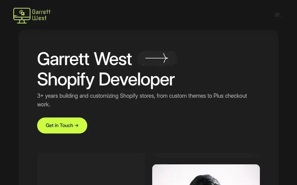 Screenshot of garrett-west.dev
