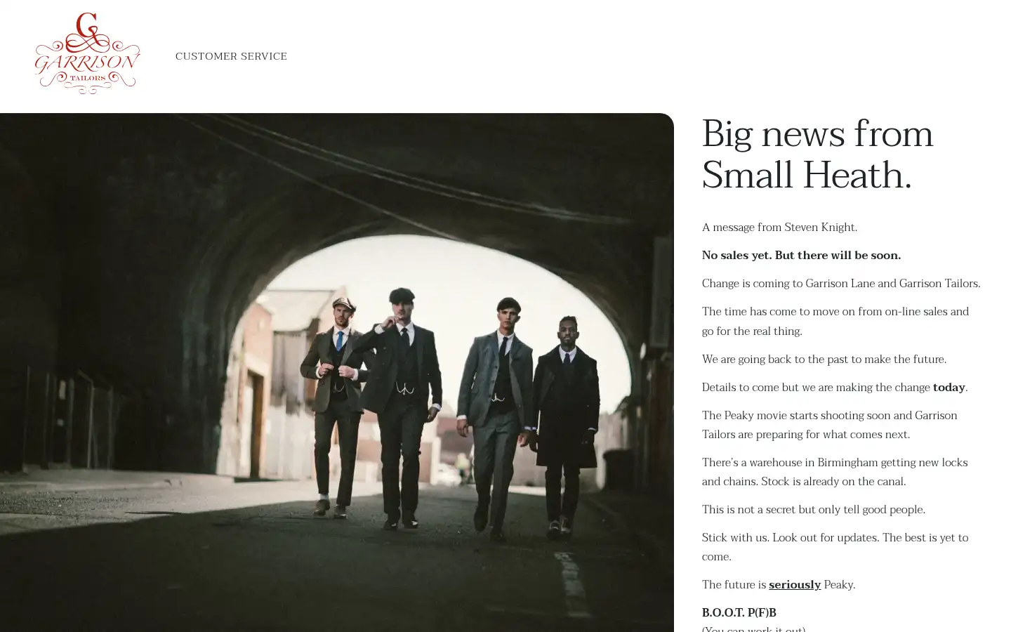 Screenshot of garrisontailors.com