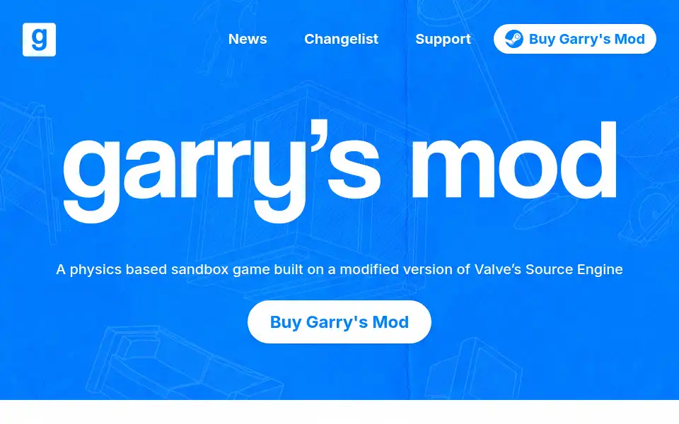 Screenshot of garrysmod.com