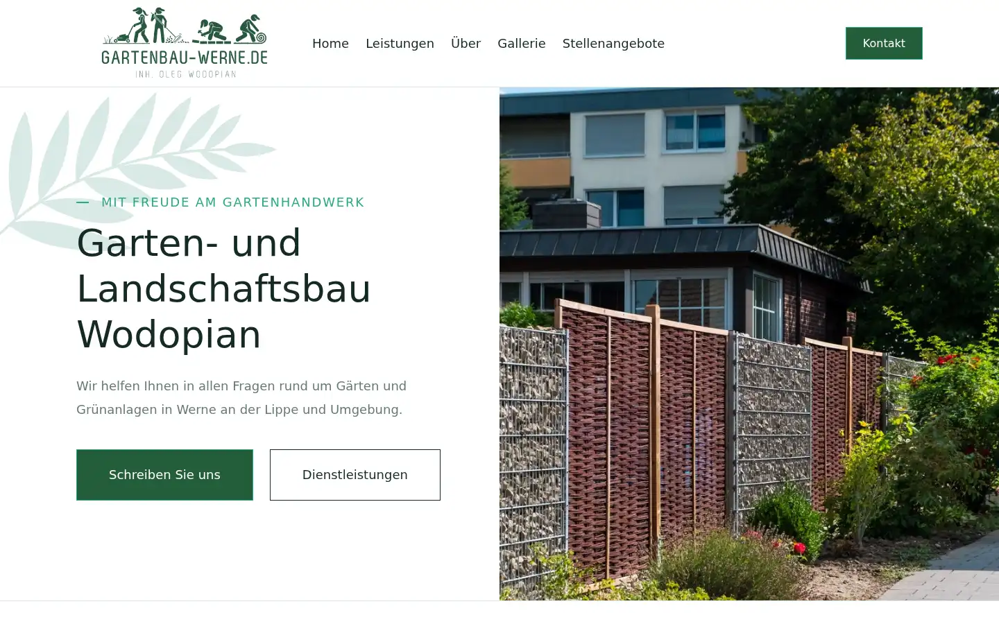 Screenshot of gartenbau-werne.de