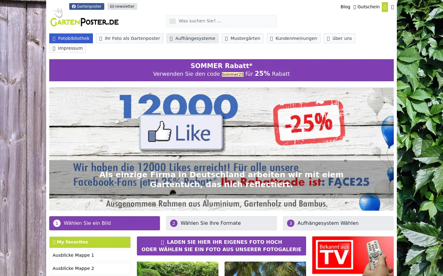 Screenshot of gartenposter.de