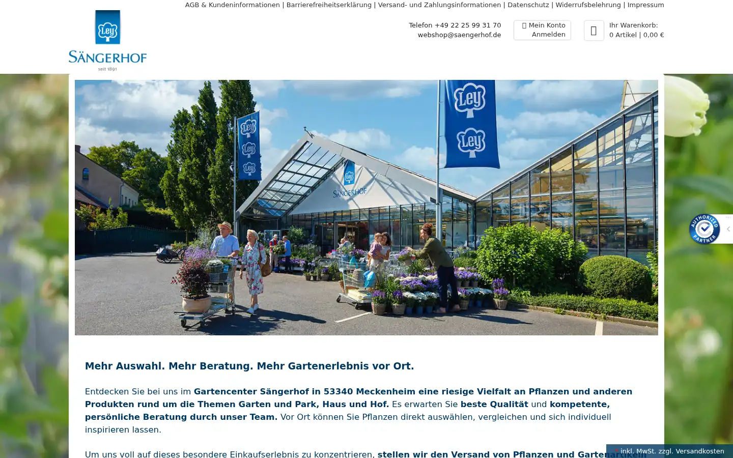 Screenshot of gartenwebshop.eu