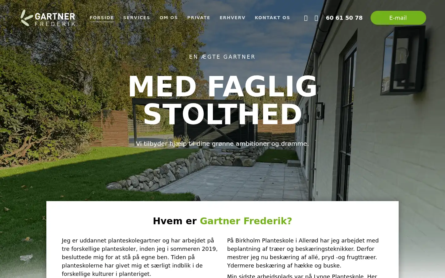 Screenshot of gartnerfrederik.dk