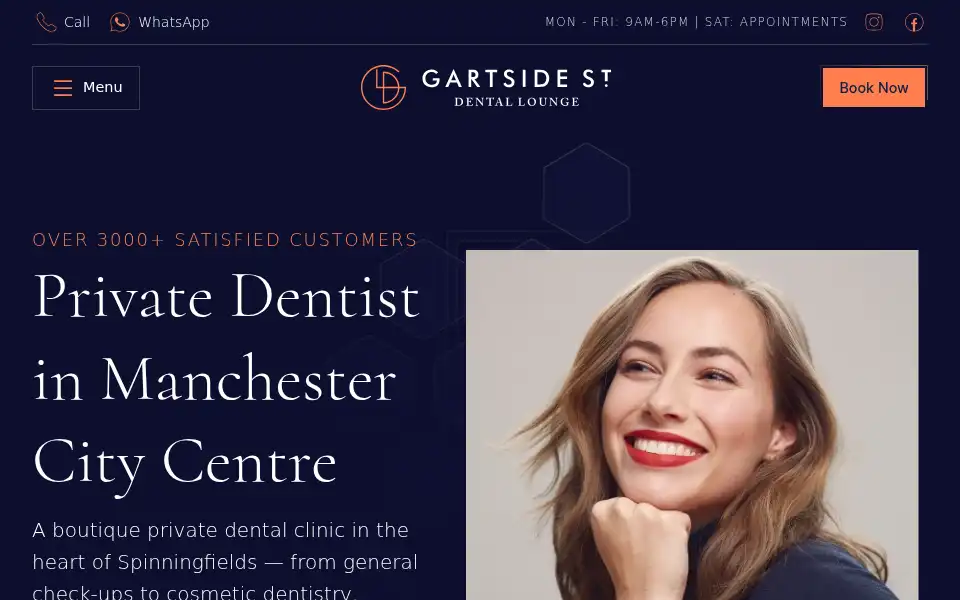 Screenshot of gartsidestreetdental.com