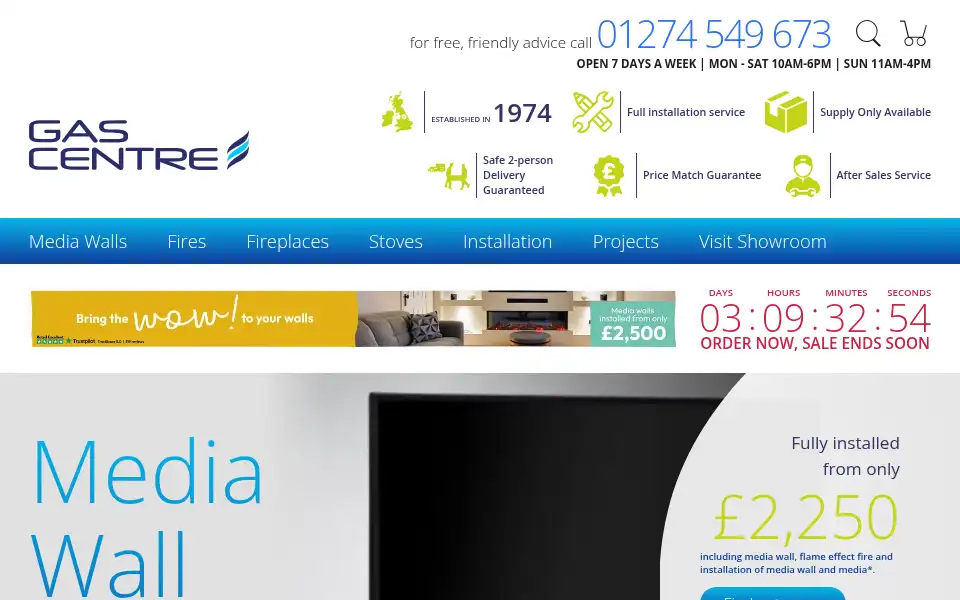 Screenshot of gascentrebradford.co.uk