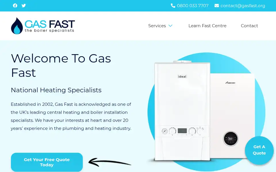Screenshot of gasfast.org