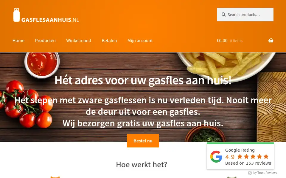 Screenshot of gasflesaanhuis.nl