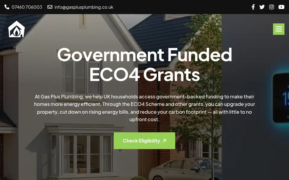 Screenshot of gasplusplumbing.co.uk