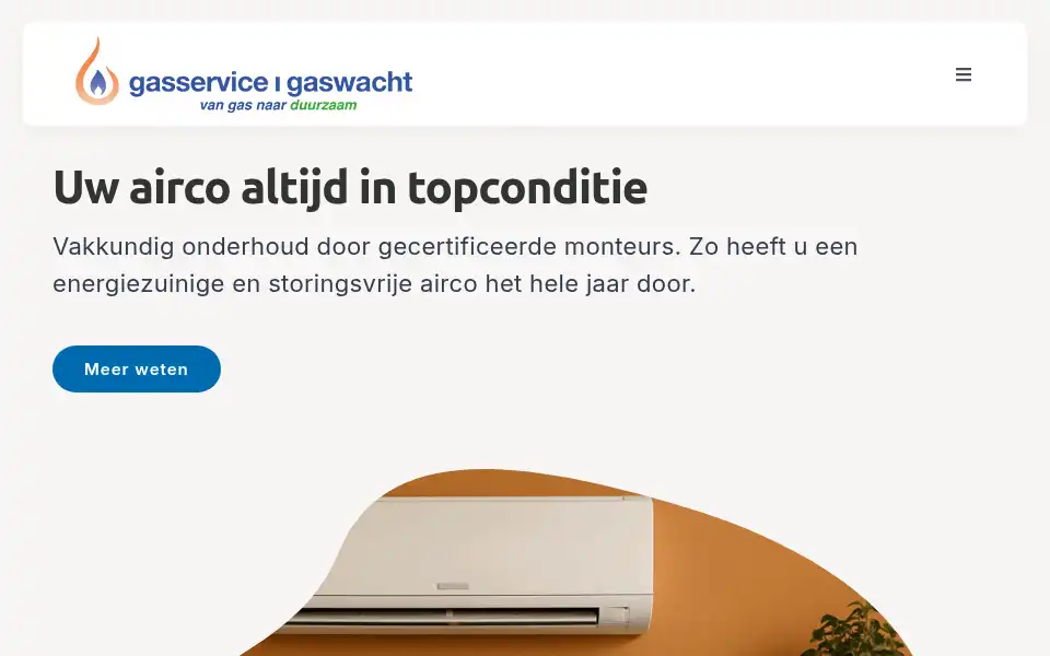 Screenshot of gasservice.nl