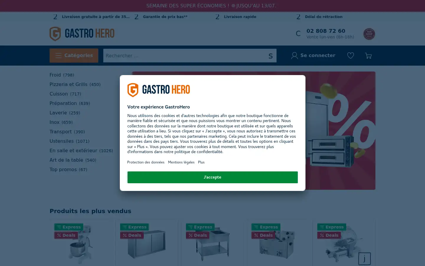 Screenshot of gastro-hero.be