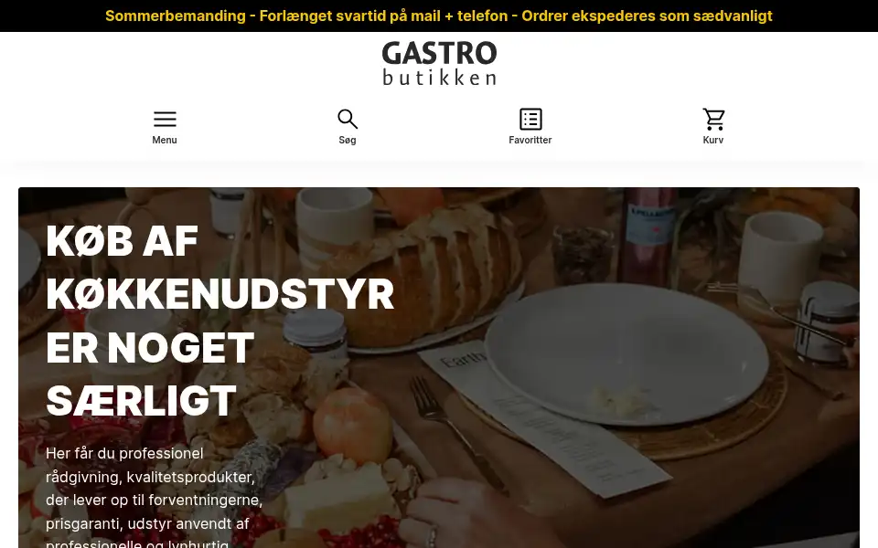 Screenshot of gastrobutikken.dk