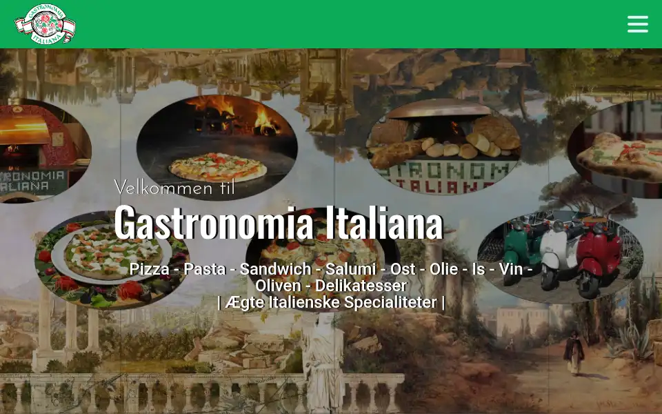 Screenshot of gastronomiaitaliana.dk