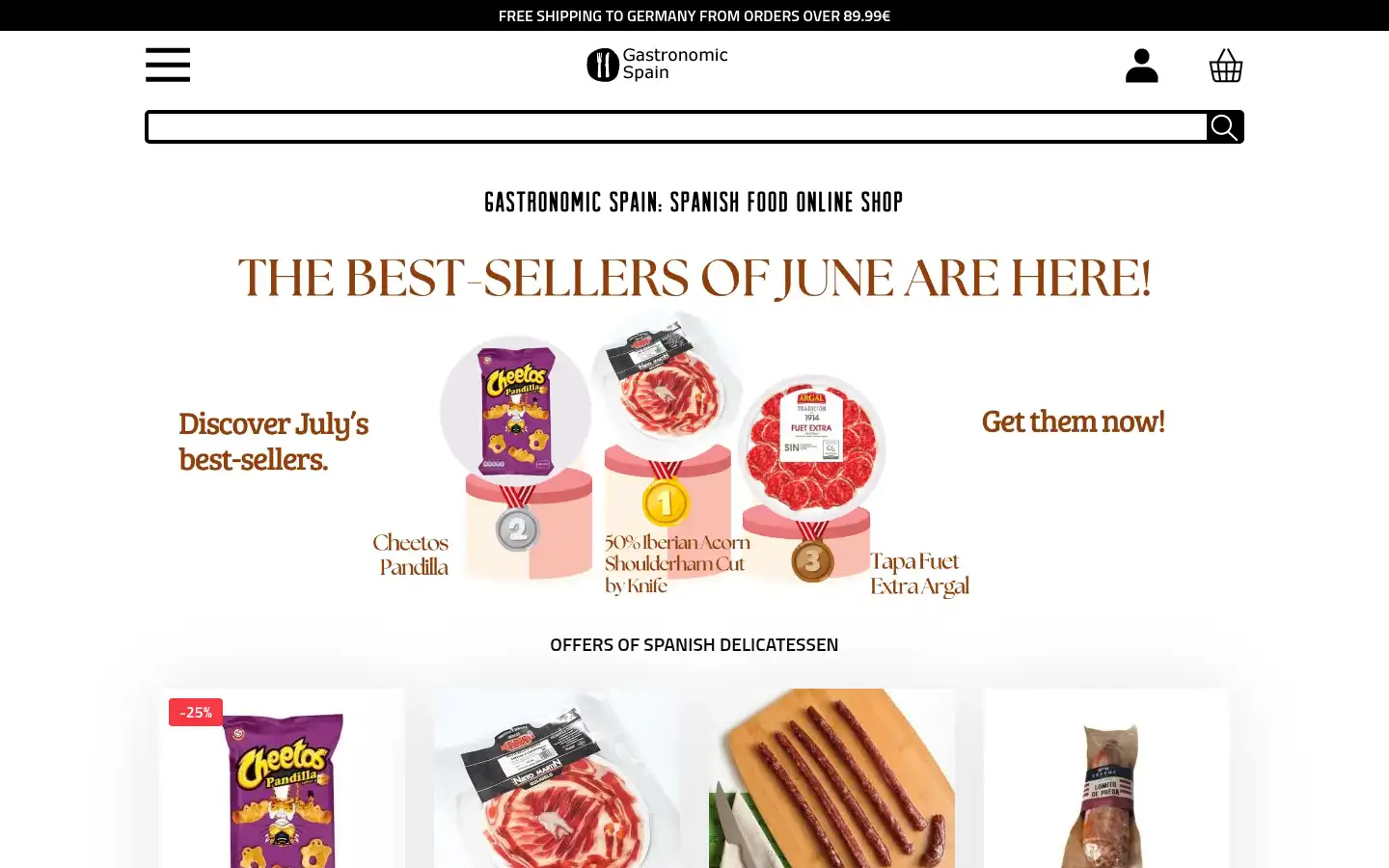Screenshot of gastronomicspain.com