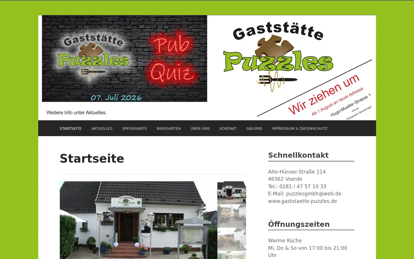 Screenshot of gaststaette-puzzles.de
