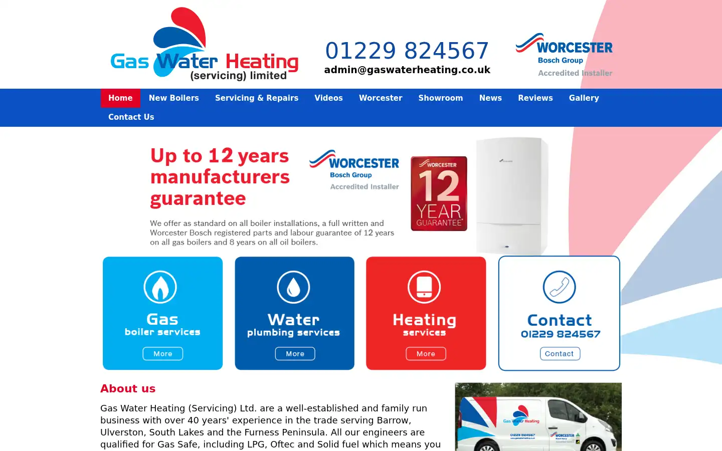 Screenshot of gaswaterheating.co.uk