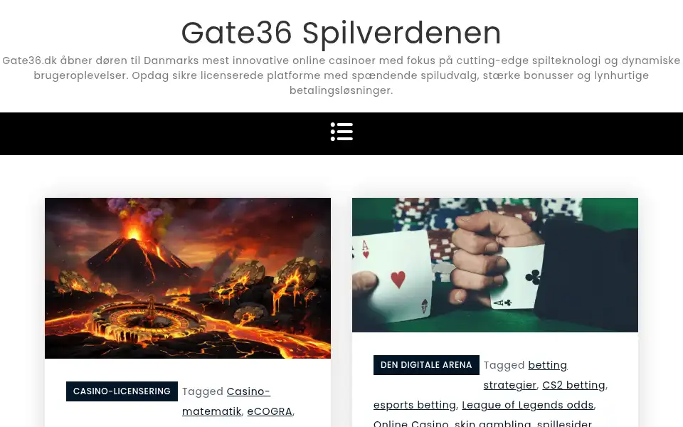 Screenshot of gate36.dk
