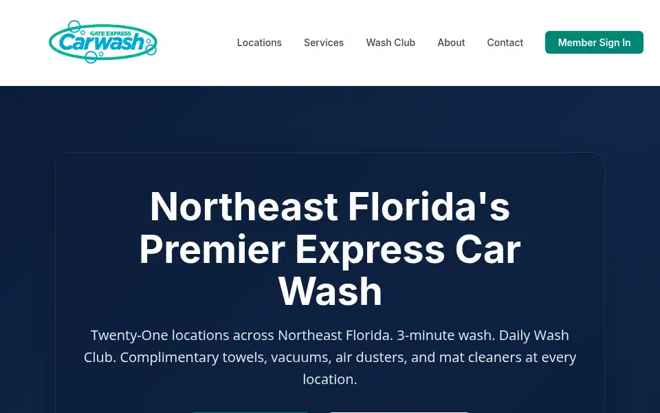 Screenshot of gateexpresscarwash.com