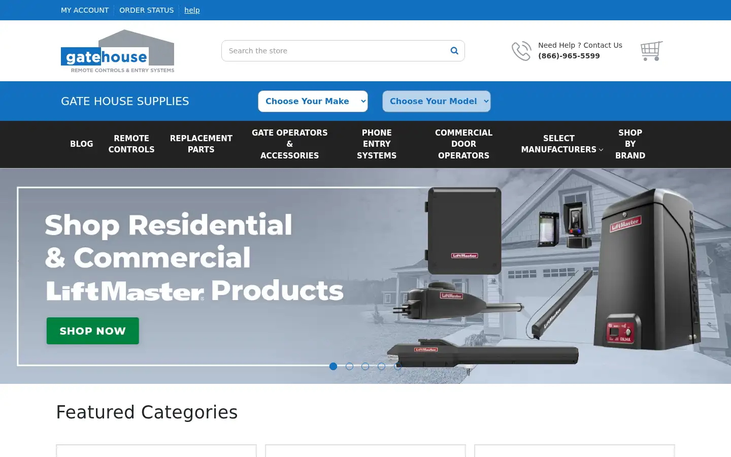 Screenshot of gatehousesupplies.com