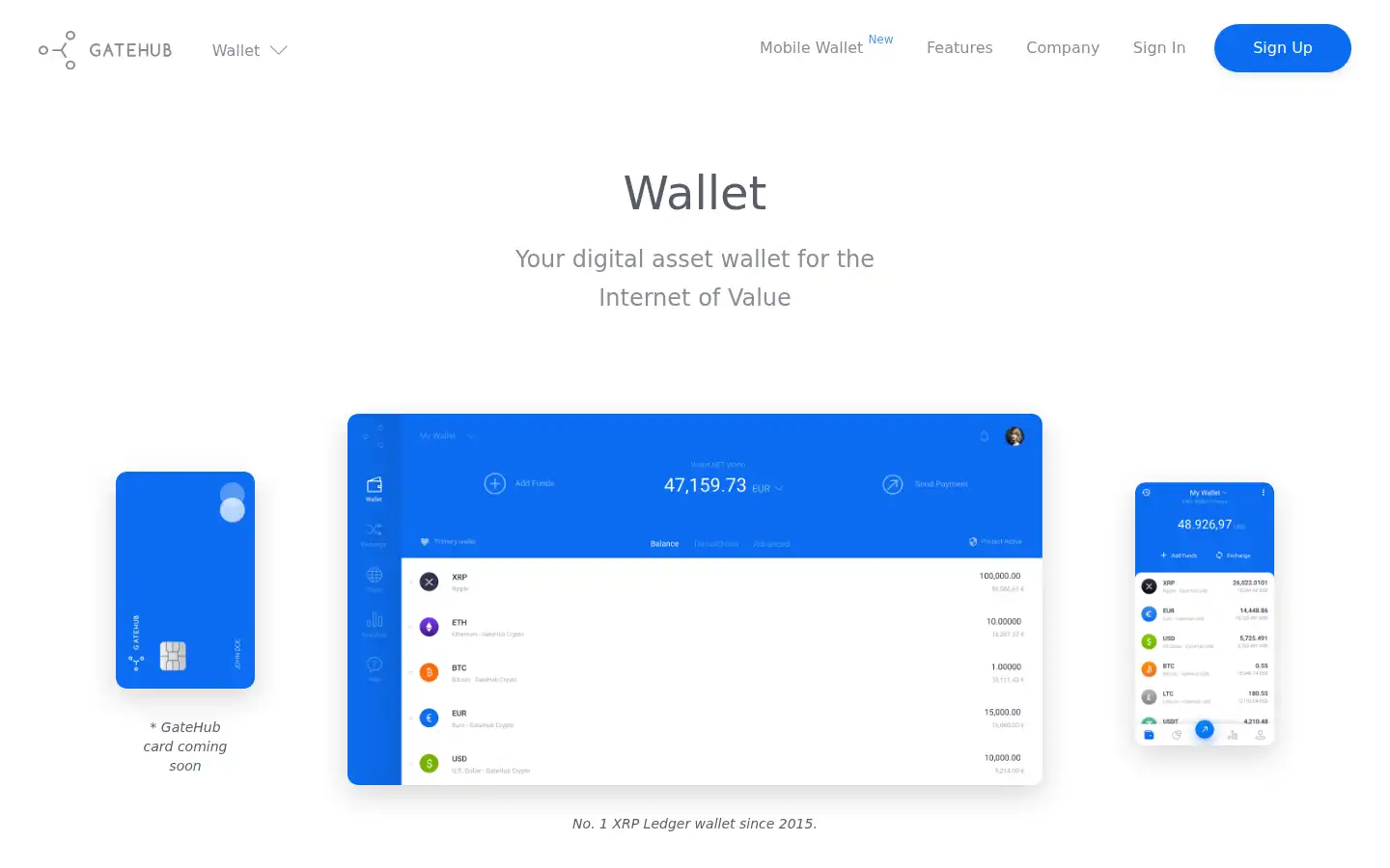 Screenshot of gatehub.net