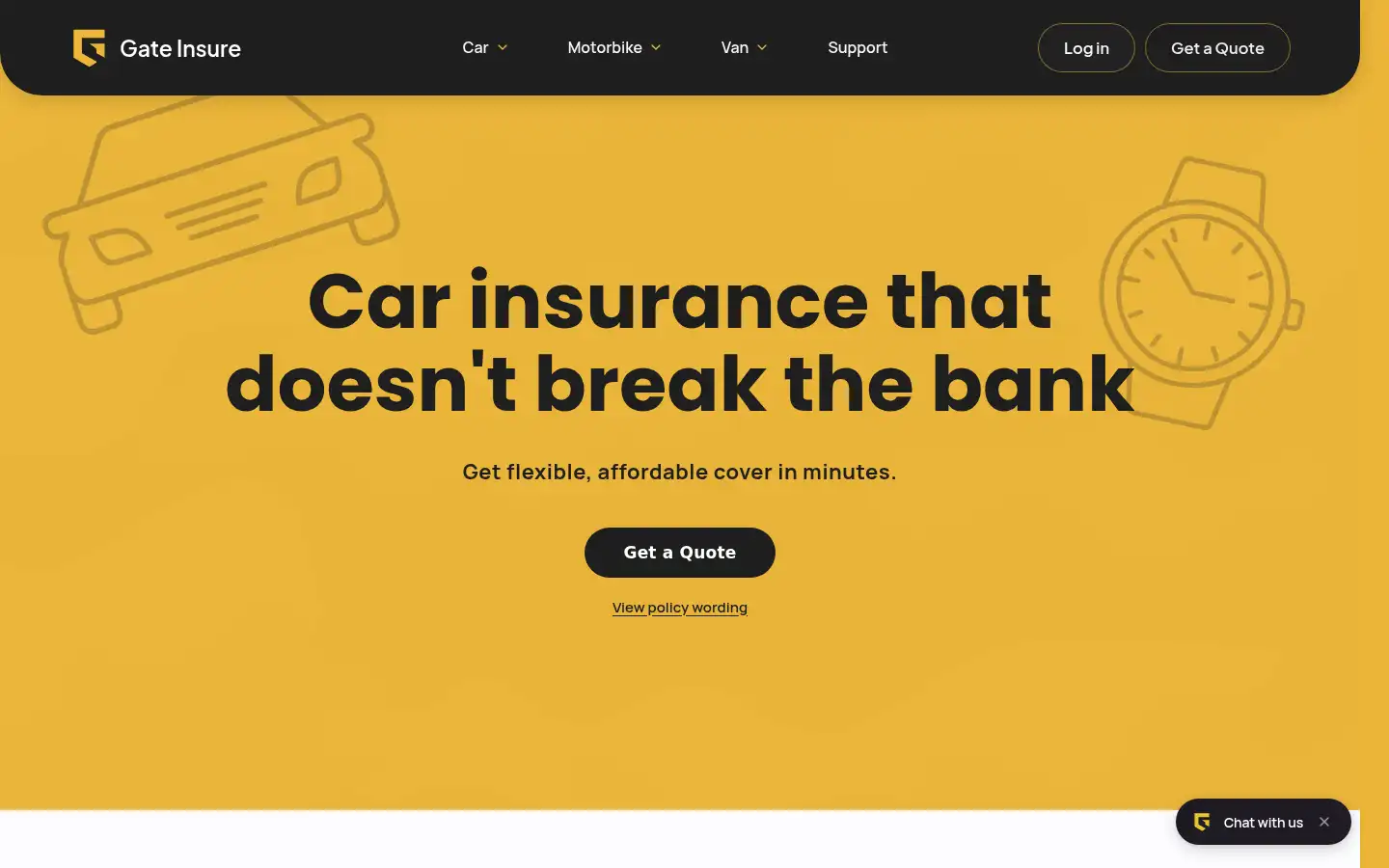Screenshot of gateinsure.co.uk