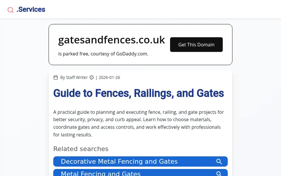 Screenshot of gatesandfences.co.uk