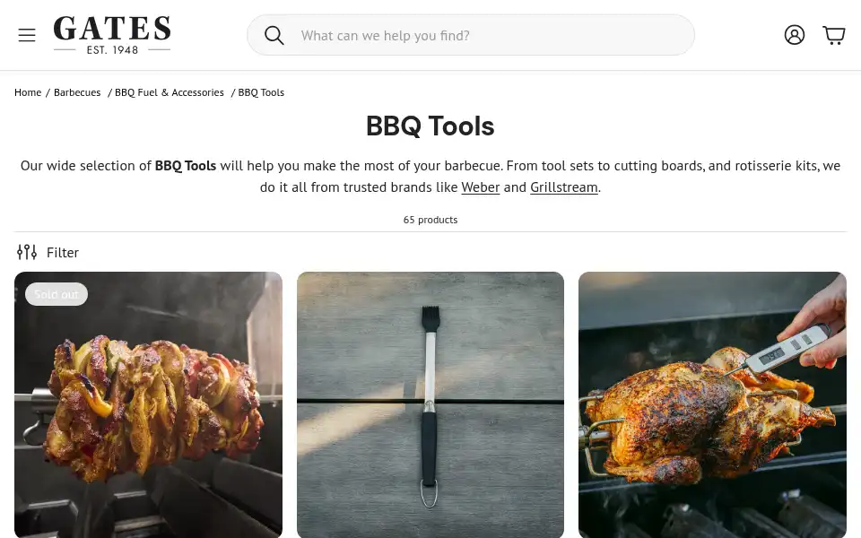 Screenshot of gatesfarmshop.co.uk