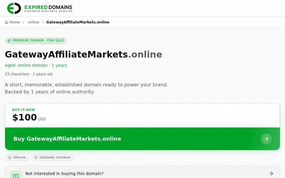 Screenshot of gatewayaffiliatemarkets.online