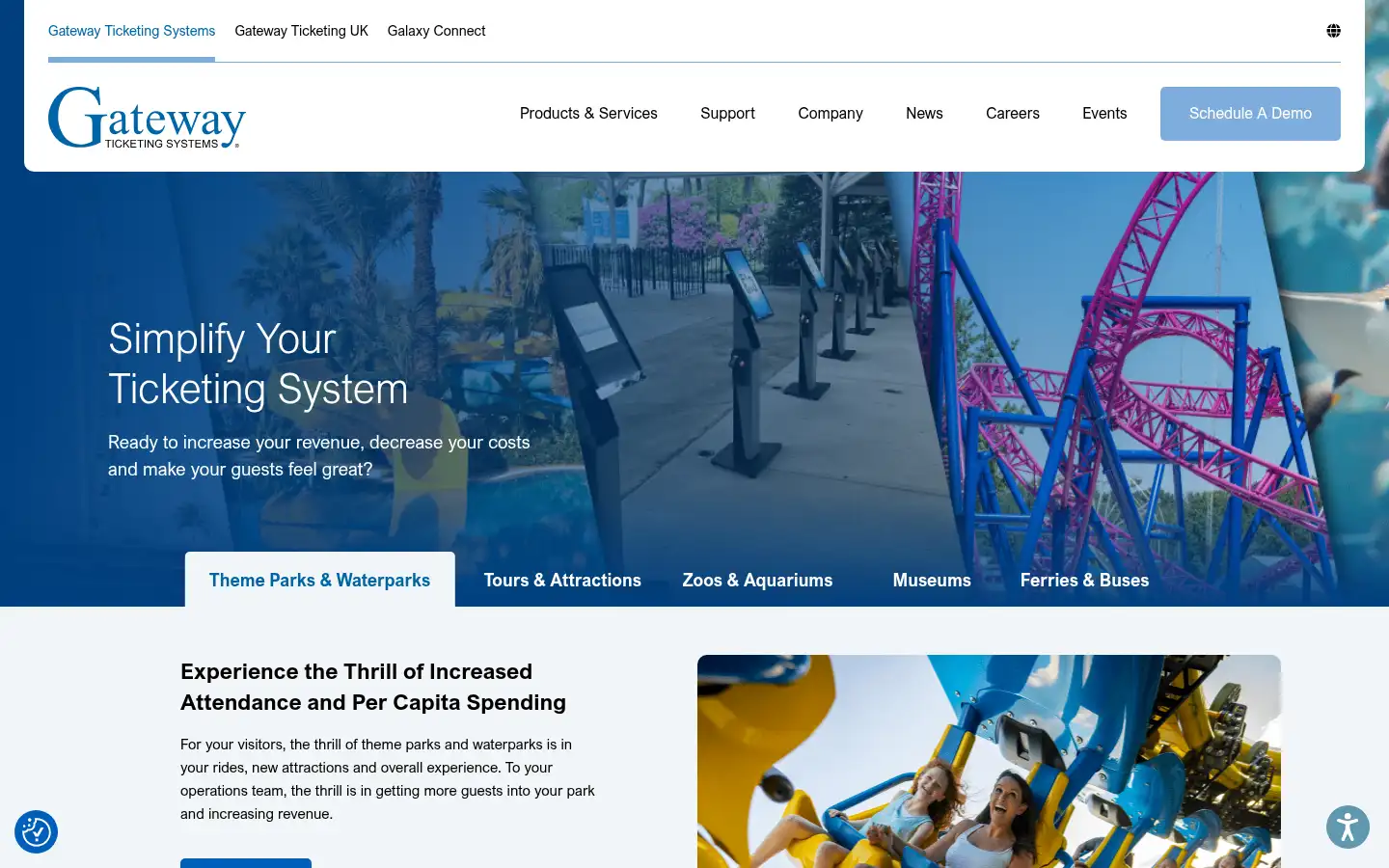 Screenshot of gatewayticketing.com