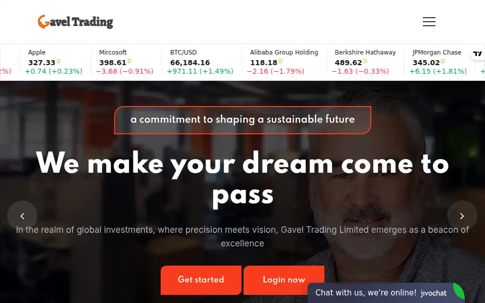 Screenshot of gaveltrdltd.com