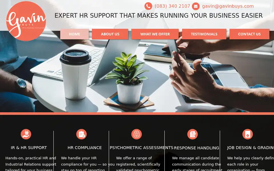 Screenshot of gavinbuys.com