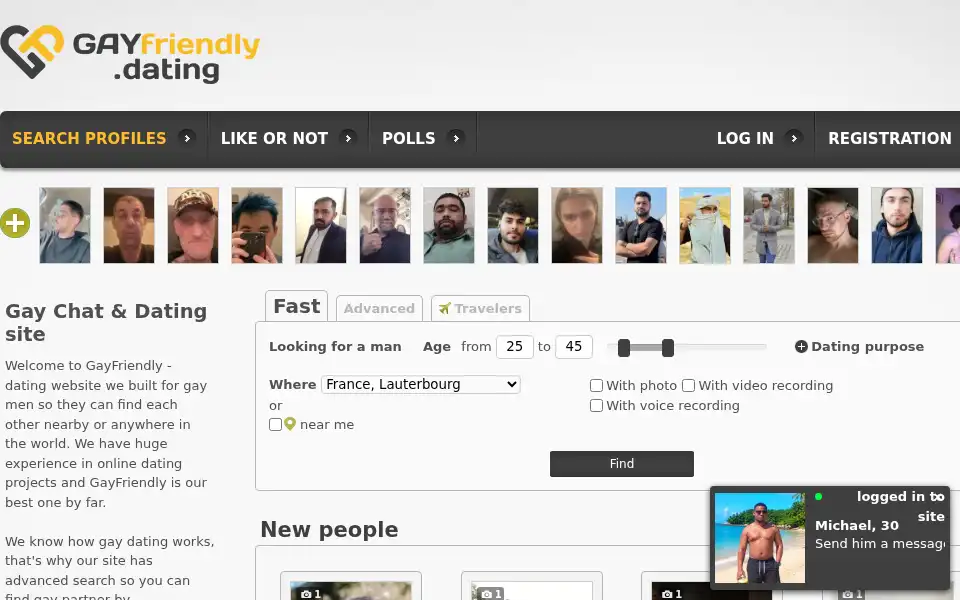 Screenshot of gayfriendly.dating
