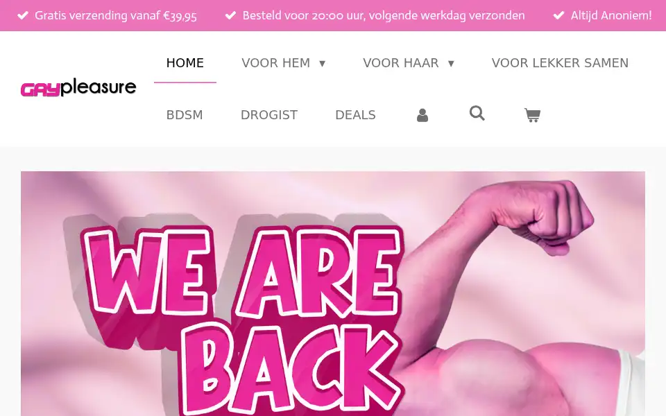 Screenshot of gaypleasure.nl