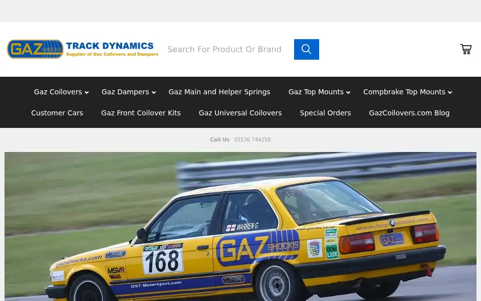 Screenshot of gazcoilovers.com