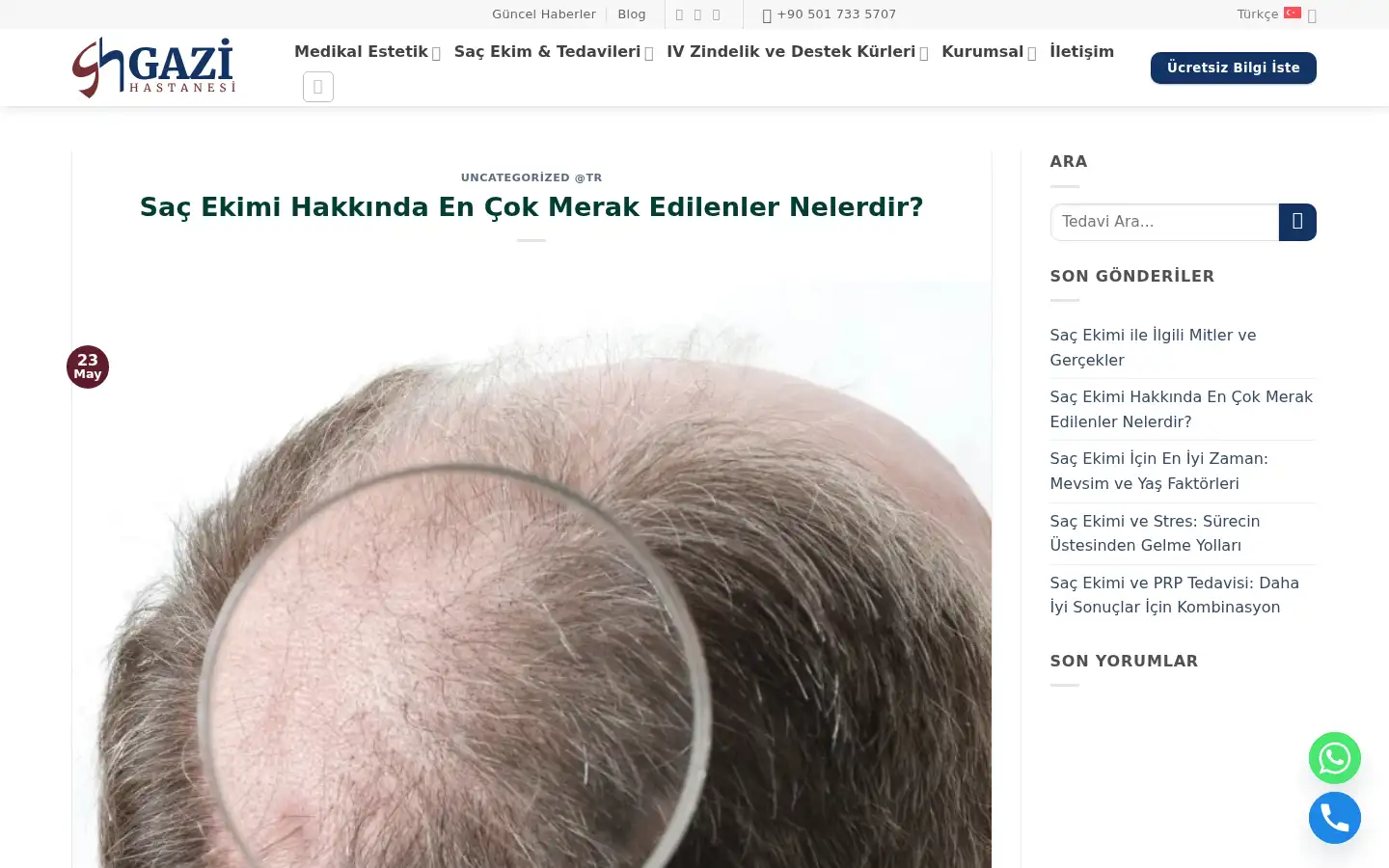 Screenshot of gazimedicalclinic.com